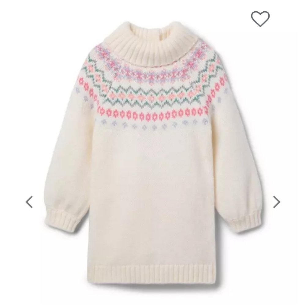 New Janie And Jack Nutmeg Fair Isle Sweater Dress